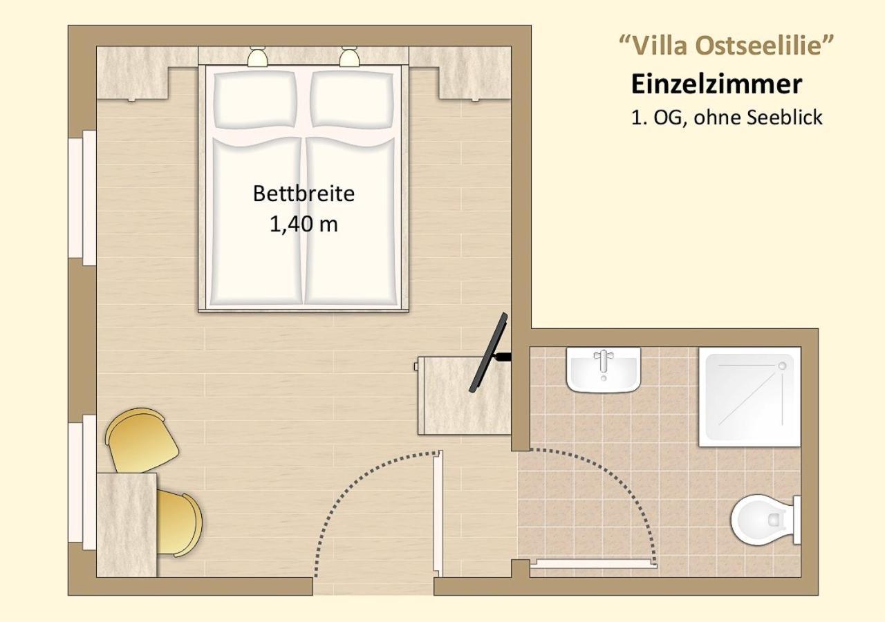 Ferienzimmer In Der Villa Ostseelilie Sassnitz Eksteriør bilde
